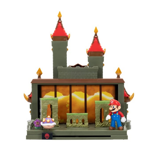 Jakks Pacific 2.5in Super Mario Deluxe Wonder Bowser Jr. Castle Battle Playset