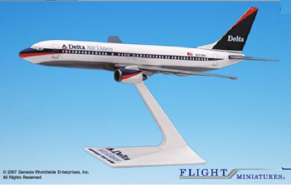 Flight Miniatures Delta Airlines Interim Livery Boeing 737-800 1/200 Scale Model with Stand N371D