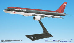 Flight Miniatures Northwest Airlines Boeing 757-200 Bowling Shoe Livery 1/200 Scale Model with Stand