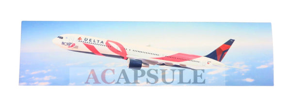 Flight Miniatures Delta Airlines Breast Cancer Research Boeing 767-400 1/200 Scale Model with Stand