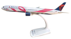 Flight Miniatures Delta Airlines Breast Cancer Research Boeing 767-400 1/200 Scale Model with Stand