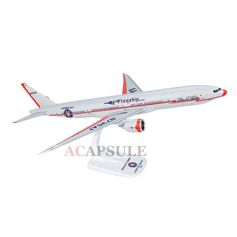 American Airlines Flagship DFW Livery N735AT Boeing 777-300ER 1/200 Scale Model with Stand by Flight Miniatures