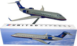 Flight Miniatures United Express Air Wisconsin CRJ200 1/100 Scale Model with Stand N401AW