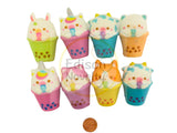 2 Inches Squishy Animal Bubble Tea Figures in Assorted Styles (8 per order)