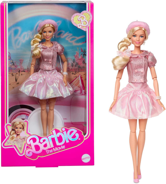 Barbie The Movie Doll, Margot Robbie as Barbie, Collectible Doll Wearing Pink Blouse & Skirt Set