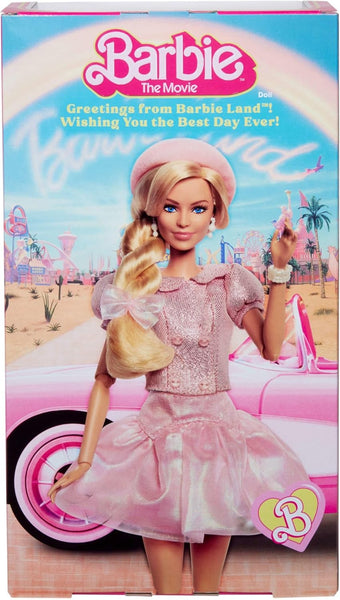 Barbie The Movie Doll, Margot Robbie as Barbie, Collectible Doll Wearing Pink Blouse & Skirt Set
