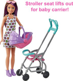 Barbie Skipper Babysitter Doll (Brunette), Stroller, Baby Doll & 5 Accessories