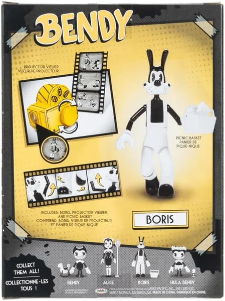 Bendy and The Ink Machine - Boris 5 Inch Action Figure with Picnic Basket & Projector