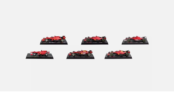 Burago 1:43 Ferrari Formula Racing Die-cast Model 6-pack