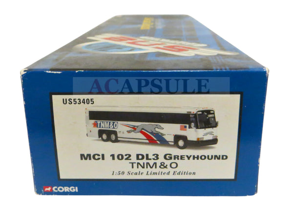 Corgi 53405 Greyhound TNM&O MCI 102 DL3 Diecast 1/50 Scale Bus Model (NEW OLD STOCK)
