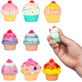 One Dozen 2 Inches Squishy Cupcake Toys in Assorted Styles (12 per order)
