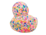 Dippin' Dots Large 6 Inch rubber duck cast with dots inside
