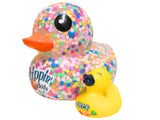 Dippin' Dots Large 6 Inch rubber duck cast with dots inside