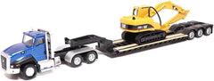 1:87 Scale Cat CT660 Day Cab Tractor with Lowboy Trailer and Cat 315C L Hydraulic Excavator