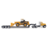 1/87th Scale  CAT CT681 Day Cab Tractor with Lowboy Trailer and Cat 950G Wheel Loader