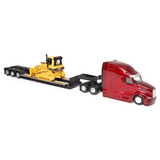 1:87 Peterbilt Model 579 UltraLoft Tandem Tractor with Lowboy Trailer and Cat D5M Dozer