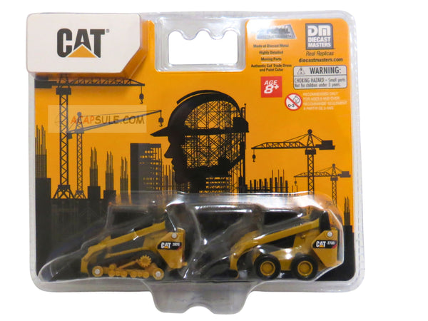 1/64 Caterpillar 272D2 Skid Steer Loader & 297D2 Compact Track Loader in Blister Packaging