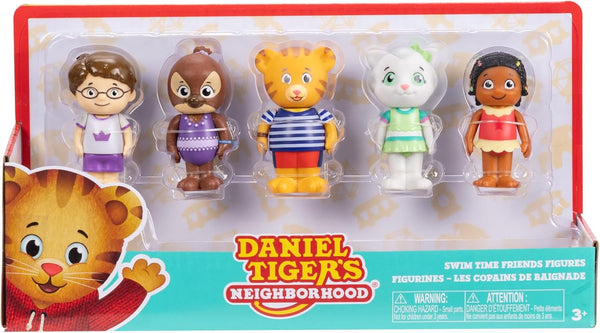 Daniel Tiger Neighborhood's Swim Time Friends 2.5" Figure Set 5-Pack