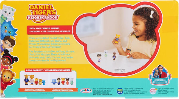 Daniel Tiger Neighborhood's Swim Time Friends 2.5" Figure Set 5-Pack