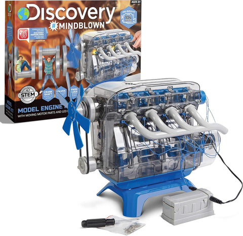 Discovery #MINDBLOWN: Model Engine Kit, with Moving Parts and Lights