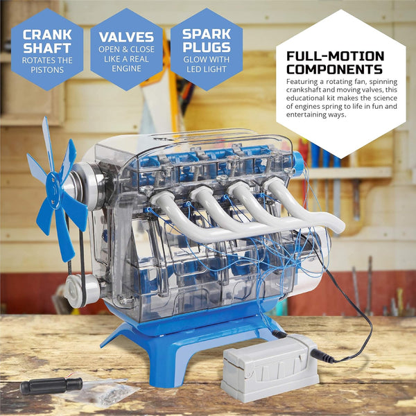 Discovery #MINDBLOWN: Model Engine Kit, with Moving Parts and Lights