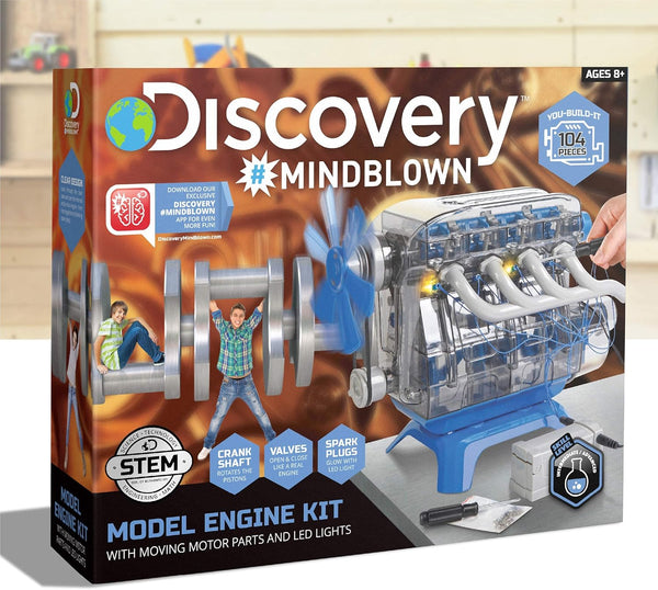 Discovery #MINDBLOWN: Model Engine Kit, with Moving Parts and Lights