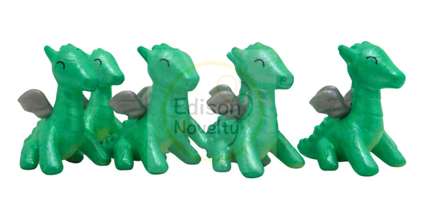 Hard Plastic Dragon Figures Lot of 8, each about 1 1/2 inches tall