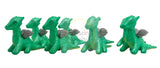 Hard Plastic Dragon Figures Lot of 8, each about 1 1/2 inches tall