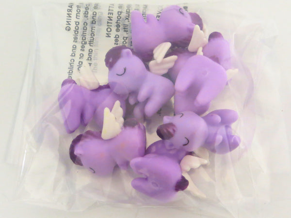 Hard Plastic Unicorn Figures Lot of 8, each about 1 5/8 inches tall