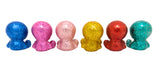 Set of Six 2.5 Inch Rubber Glitter Aliens Figures