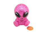 Set of Six 2.5 Inch Rubber Glitter Aliens Figures