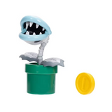 Nintendo Super Mario 4'' Bone Piranha Plant with Coin Action Figure