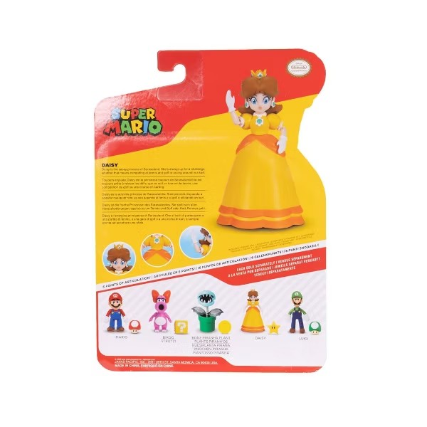 Nintendo Super Mario 4'' Daisy with Super Star Action Figure