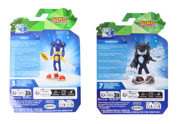 Sonic 35th Anniversary 2.5" Werehog and 2.5" Chili Dog Sonic Figures