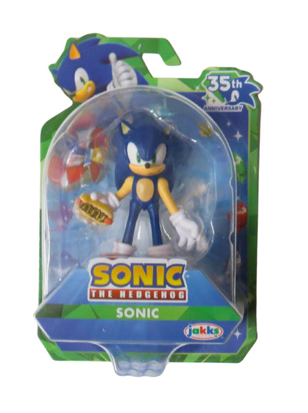 Sonic 35th Anniversary 2.5" Modern Sonic with Chili Dog with 5 Points of Articulation
