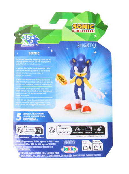 Sonic 35th Anniversary 2.5" Modern Sonic with Chili Dog with 5 Points of Articulation