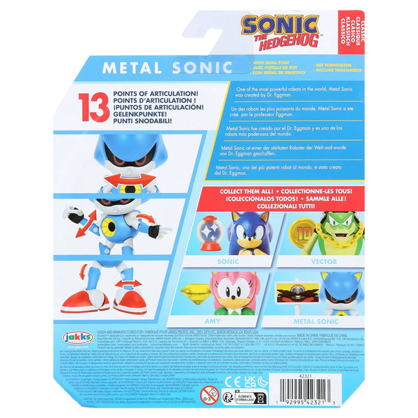 Metal Sonic with Goal Post 4 Inch Action Figure with 13 Points of Articulation