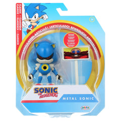 Metal Sonic with Goal Post 4 Inch Action Figure with 13 Points of Articulation