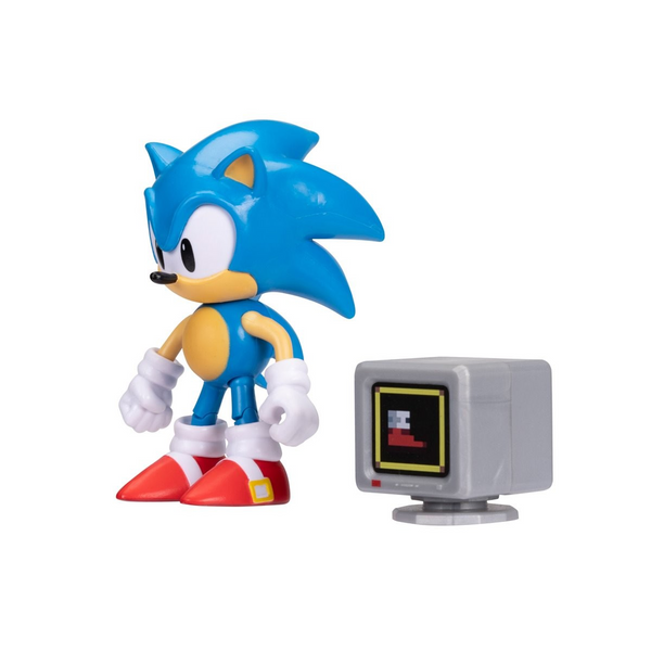 Classic Sonic with Monitor 4 Inch Action Figure with 11 Points of Articulation