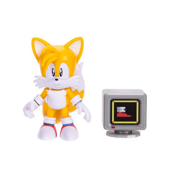 Classic Tails with Power Sneaker Item Box 4 Inch Action Figure with 12 Points of Articulation