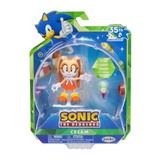 Sonic 35th Anniversary Cream with Ice Cream 4 Inch Action Figure with 11 Points of Articulation
