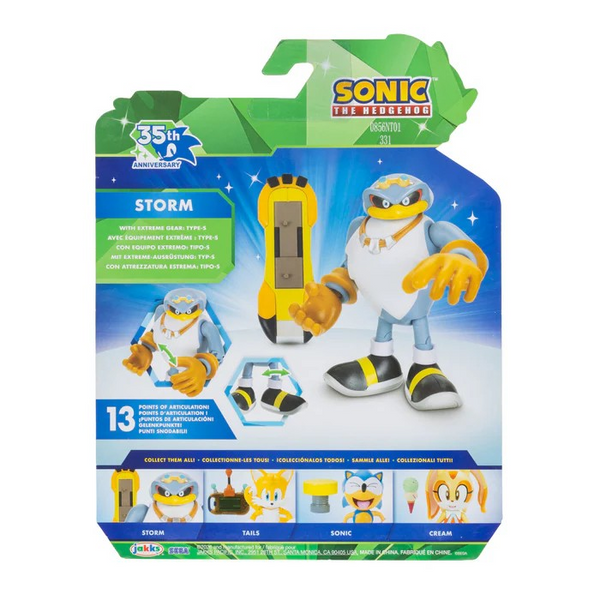 Sonic 35th Anniversary Storm with Type-S Board 4 Inch Action Figure with 13 Points of Articulation