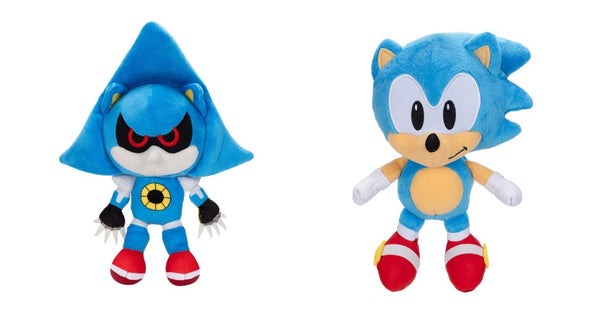 Metal Sonic and Sonic the Hedgehog 35th Anniversary Plush Set of 2