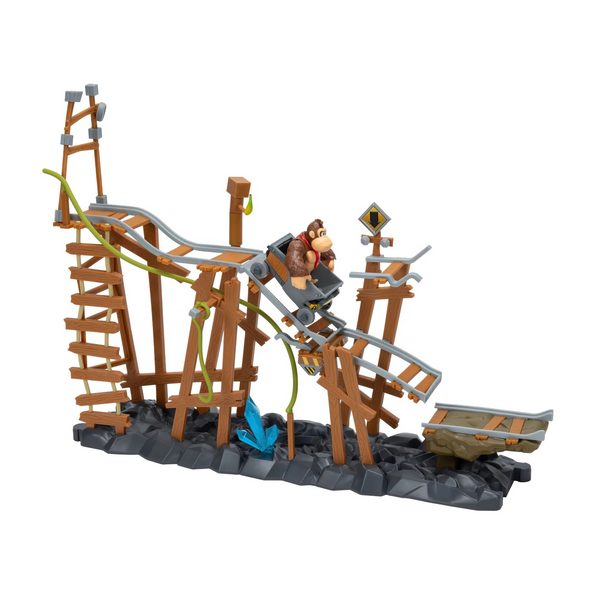 Jakks Pacific 2.5in Donkey Kong Mine Cart Adventure Playset