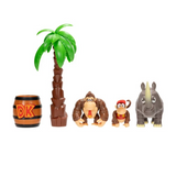 Jakks Pacific 2.5 Inch Donkey Kong Jungle Adventure Diorama Set (new Rambi figure)