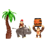 Jakks Pacific 2.5 Inch Donkey Kong Jungle Adventure Diorama Set (new Rambi figure)