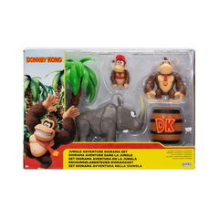 Jakks Pacific 2.5 Inch Donkey Kong Jungle Adventure Diorama Set (new Rambi figure)