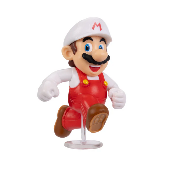 Jakks Pacific Fire Mario 2.5'' Action Figure in Blister Packaging