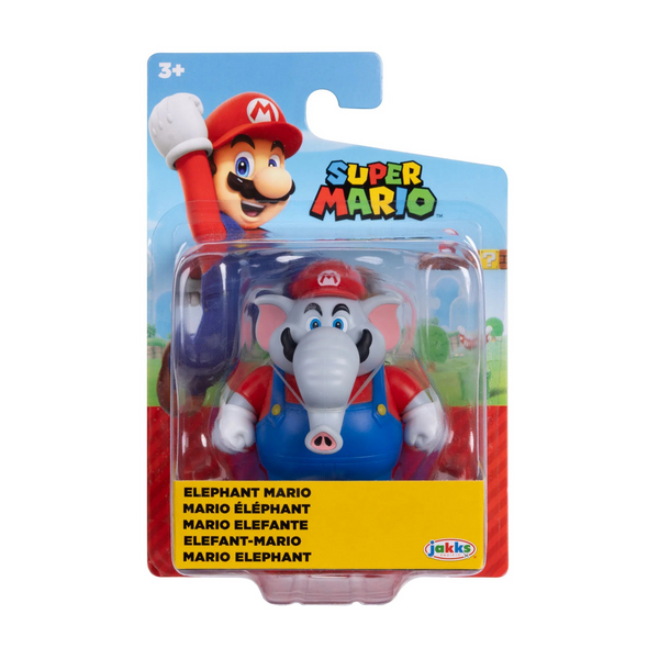 Jakks Pacific Elephant Mario 2.5'' Action Figure in Blister Packaging