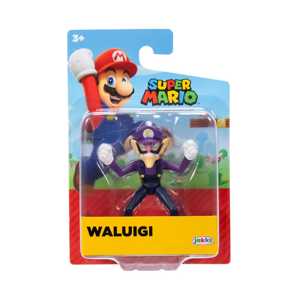 Jakks Pacific Waluigi 2.5'' Action Figure in Blister Packaging